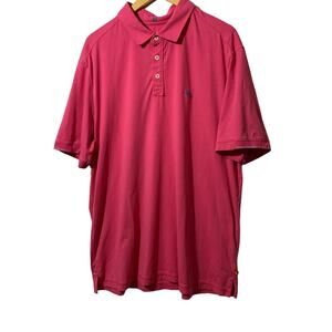 Tommy Bahama Island Zone Polo Shirt XL Men Hot Pink Cotton Stretch